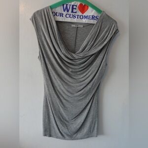 Gray Cowl Neck Top